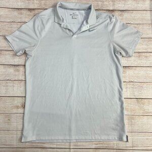 Nike AeroReact Golf Polo Shirt Mens Large grey‎ Dri-FIT Performance Preowned